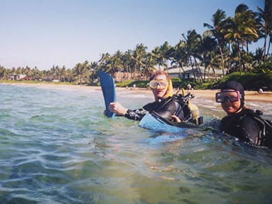 Warren getting started diving
