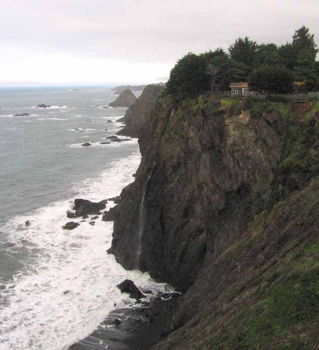 Cliff House and Waterfall
