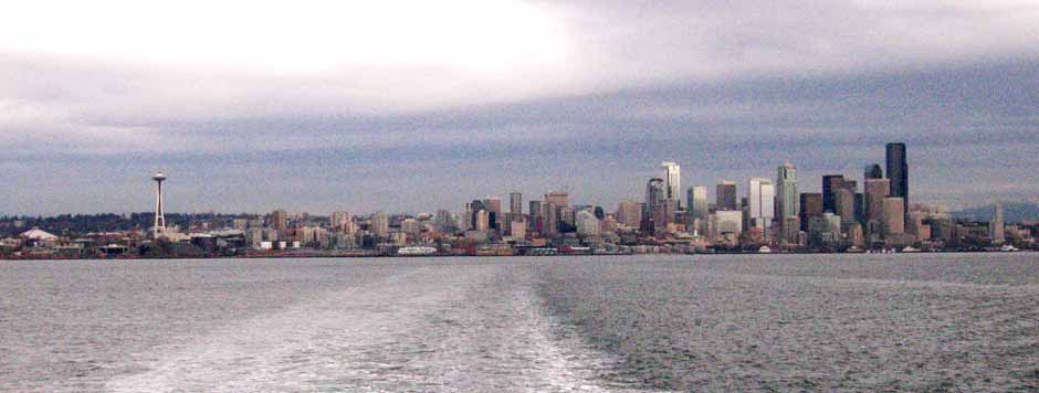 Seattle Skyline as we took the ferry to Olympic Peninsula Seattle Skyline