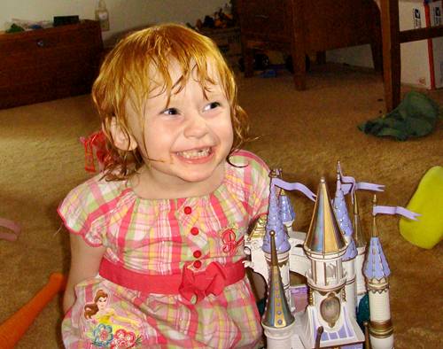 I know where the magic key is! Sophie with castle